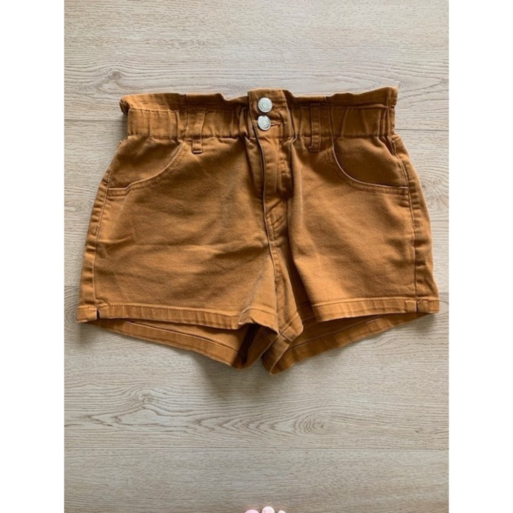 Wild Fable Brown Paperbag Waist High Rise Shorts Size Medium Tobacco Rust
